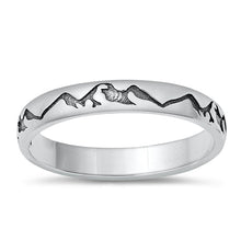 Load image into Gallery viewer, Sterling Silver Oxidized 3mm Mountains Ring