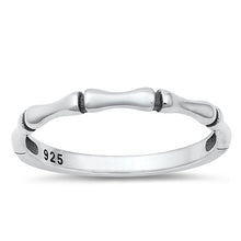 Load image into Gallery viewer, Sterling Silver Oxidized Bamboo Ring