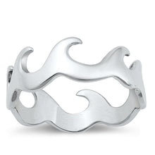 Load image into Gallery viewer, Sterling Silver Oxidized 7mm Wave Ring