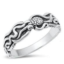 Load image into Gallery viewer, Sterling Silver Oxidized 6.6mm Octopus Ring