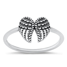 Load image into Gallery viewer, Sterling Silver Oxidized Wings Ring