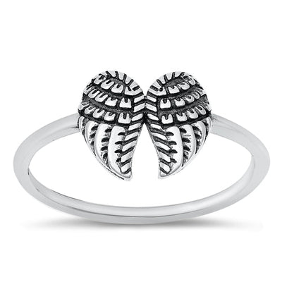 Sterling Silver Oxidized Wings Ring