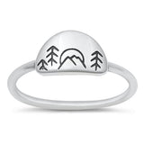 Sterling Silver Oxidized Nature Ring