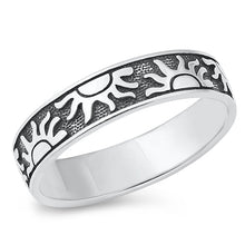 Load image into Gallery viewer, Sterling Silver Oxidized 5mm Sun Ring