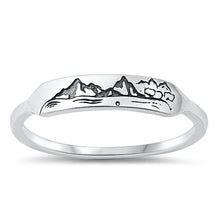 Load image into Gallery viewer, Sterling Silver Oxidized Mountains Ring