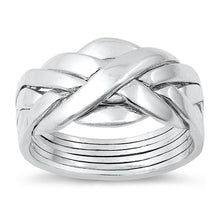 Load image into Gallery viewer, Sterling Silver High Polish Puzzle Ring