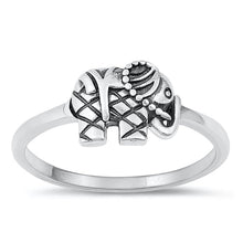 Load image into Gallery viewer, Sterling Silver Oxidized Elephant Ring