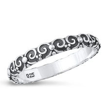 Load image into Gallery viewer, Sterling Silver Oxidized 3mm Ring