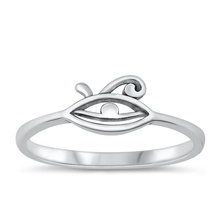 Load image into Gallery viewer, Sterling Silver Oxidized 6.4mm Eye Ring