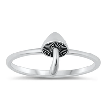 Load image into Gallery viewer, Sterling Silver Oxidized 9.6mm Mushroom Ring