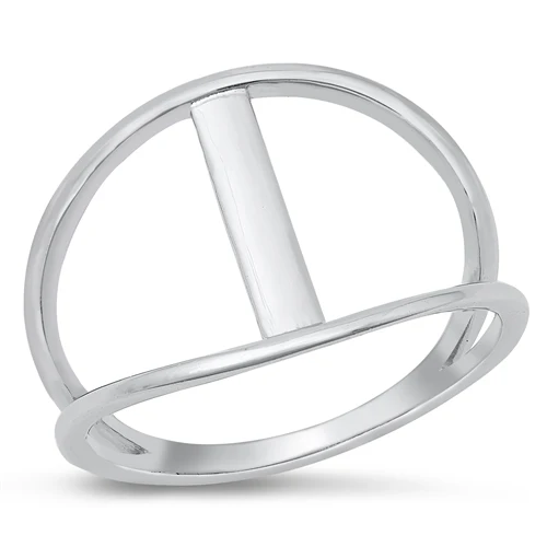 Sterling Silver Oxidized 16mm Ring