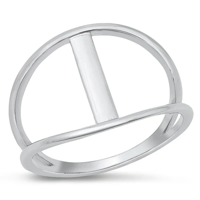 Sterling Silver Oxidized 16mm Ring