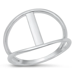 Sterling Silver Oxidized 16mm Ring