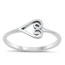 Load image into Gallery viewer, Sterling Silver Oxidized Heart Ring