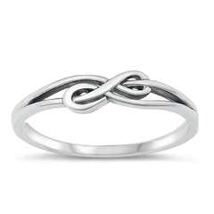 Sterling Silver Oxidized Infinity Ring