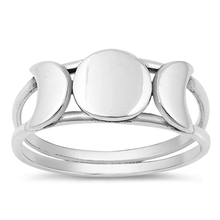 Load image into Gallery viewer, Sterling Silver Oxidized Moon Phases Ring