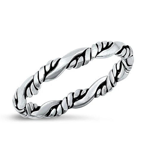 Sterling Silver Oxidized 2.8mm Ring