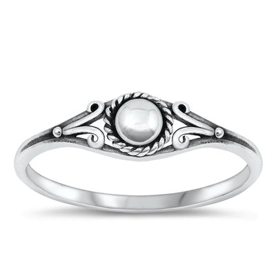 Sterling Silver Oxidized 5.4mm Bali Style Ring