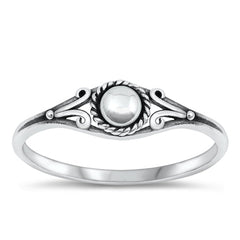 Sterling Silver Oxidized 5.4mm Bali Style Ring