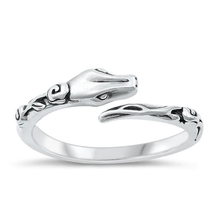 Load image into Gallery viewer, Sterling Silver Oxidized 5.6mm Snake Ring