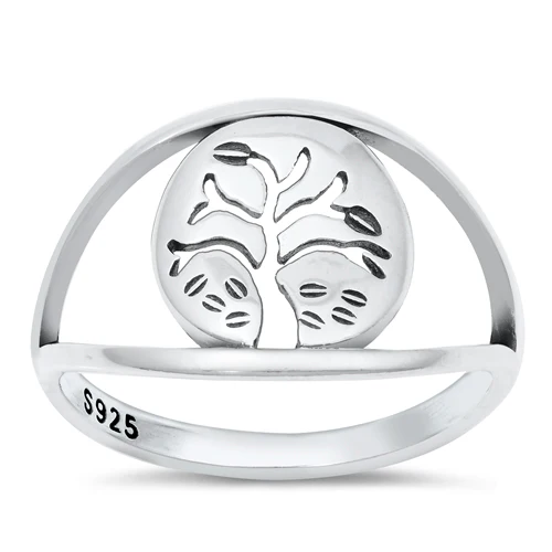 Sterling Silver Oxidized Tree Ring