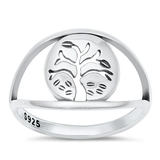 Sterling Silver Oxidized Tree Ring