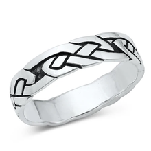 Load image into Gallery viewer, Sterling Silver Oxidized Braid Ring