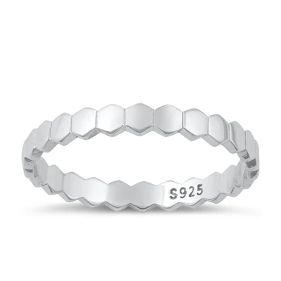 Sterling Silver Rhodium Plated 2.8mm Ring