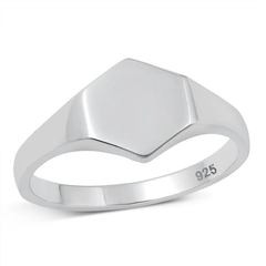 Sterling Silver Oxidized Signet Ring