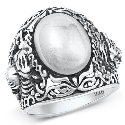 Sterling Silver Oxidized Tiger Ring