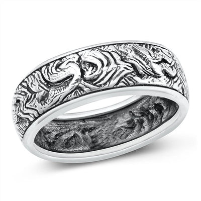Sterling Silver Oxidized Tree Roots Ring