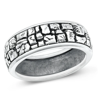 Sterling Silver Oxidized 8.2mm Ring