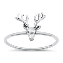 Load image into Gallery viewer, Sterling Silver Oxidized Deer Ring-11.1mm