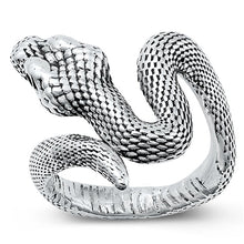 Load image into Gallery viewer, Sterling Silver Oxidized 21.5mm Snake Ring