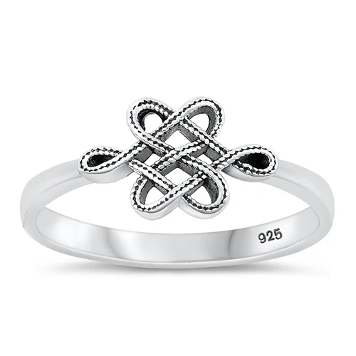 Sterling Silver Oxidized Celtic Knot Ring