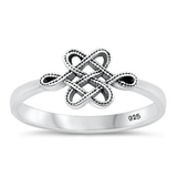 Sterling Silver Oxidized Celtic Knot Ring