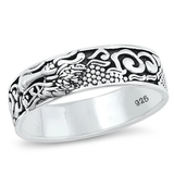 Sterling Silver Oxidized Dragon Ring