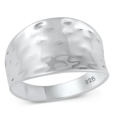 Sterling Silver Polished 14mm Ring