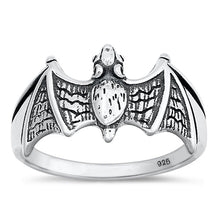 Load image into Gallery viewer, Sterling Silver Oxidized Bat Ring