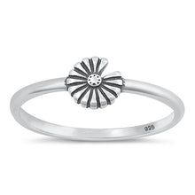 Load image into Gallery viewer, Sterling Silver Oxidized Flower Ring-6.2mm