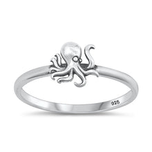 Load image into Gallery viewer, Sterling Silver Oxidized Octopus Ring-8mm