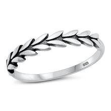 Load image into Gallery viewer, Sterling Silver Oxidized Leaves Ring-3.6mm