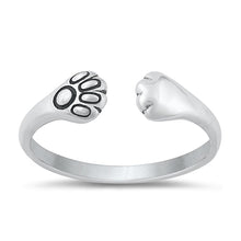 Load image into Gallery viewer, Sterling Silver Oxidized Paws Ring