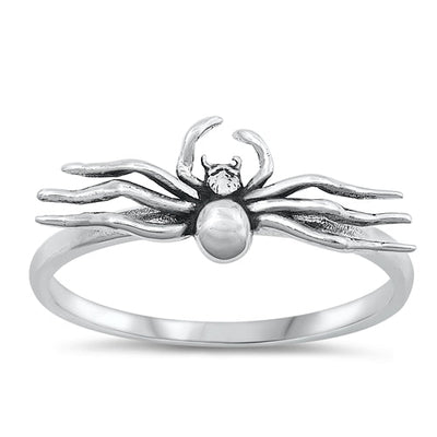 Sterling Silver Oxidized Spider Ring