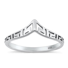 Load image into Gallery viewer, Sterling Silver Oxidized V Shape Ring