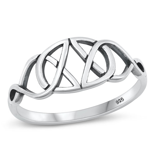 Sterling Silver Oxidized Celtic Ring
