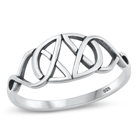 Sterling Silver Oxidized Celtic Ring