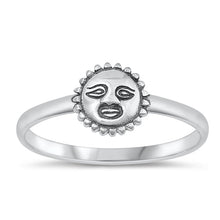 Load image into Gallery viewer, Sterling Silver Oxidized Sun Ring-7.7mm