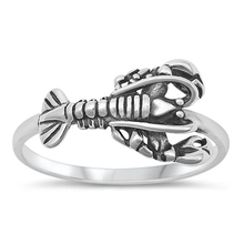 Load image into Gallery viewer, Sterling Silver Oxidized Lobster Ring