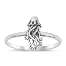 Load image into Gallery viewer, Sterling Silver Oxidized Jellyfish Ring